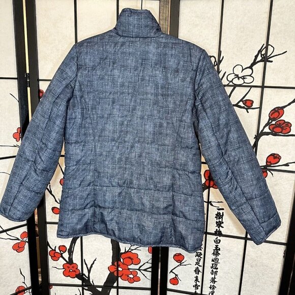 Soft Surroundings Quilted Puffer Jacketlight weight women’s size XS Blue Gray - Picture 4 of 5